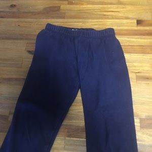 Navy blue girls joggers super fuzzy inside